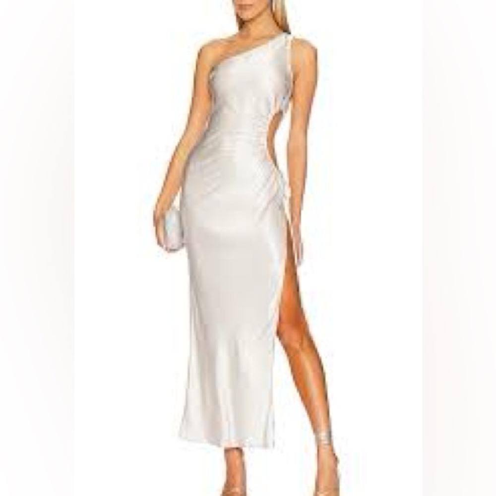 Sndys Revolve  One-Shoulder Cream Dress